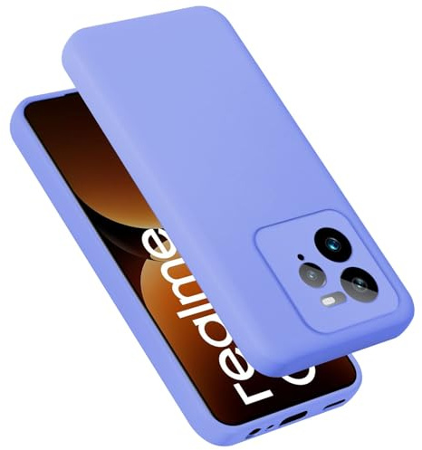 Cadorabo Hülle kompatibel mit Realme GT7 Hülle Silikon Handyhülle für GT7 Case aus flüssigem Silikon- Kratzfeste und stoßfeste dünne TPU Schutzhülle - Liquid HELL LILA