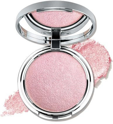 Jutqut Rosa Highlighter Makeup Powder Palette, Face and Eye Highlighting Powder, Long Lasting & Waterproof Shimmer Palette, Glitter Eye & Cheek Palette, Shimmering Feines Pulver Eyeshadow