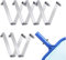 6 PCS Clip para Cepillo de Piscina, Clips para Postes de Piscina, Clip En V, Adecuado para Skimmers, Cepillos de Piscinas, Herramientas de Accesorios de Piscinas