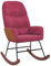 Kangmusi Schaukelstuhl Weinrot Samt, Rot 4102626