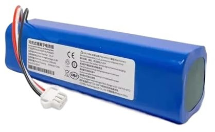 Batterie Lithium-ION Rechargeable 14,4 V, Haute capacité 5200 mAh, Compatible avec l'aspirateur Robot Ultenic T10