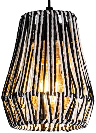 Rattan Lampenschirm Set, Boho-Stil, E27/E14 Universal, für Tischlampe, Wandleuchte, Stehlampe, Wohnzimmer & Schlafzimmer Dekoration