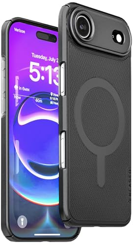 ENCASED for iPhone 17 Air Super-Thin Case - Slim, PC Back Magnetic Snap-On Cover (Compatible with MagSafe) Black