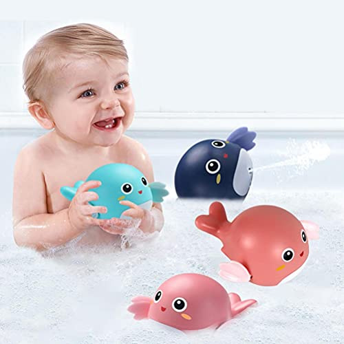 Taidda Baby-Badespielzeug, Niedlicher Delphin, Schwimmendes Wasserspielzeug, Sicheres ABS-Material für die Badezeit des Babys (BLUE)
