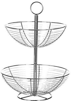 Dcasa - Frutero de 2 altura para cocina 29,50 x 29,50 x 41 cm