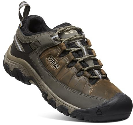 KEEN Men's Targhee 3 Low Height Waterproof Hiking Shoes, Bungee Cord/Black, 6