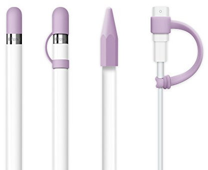 [4-Pack] FRTMA für Apple Pencil Kappe / Apple Pencil Spitze Kappe / Kabel Adapterhalter / Apple Pencil Kappenhalter für iPad Pro Bleistift, Lavendel