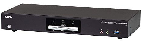 ATEN 2-Port USB 3.0 4K displayPort, Schwarz