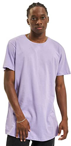 Urban Classics Herren Shaped Long Tee T-Shirt, Violett (lavender), M