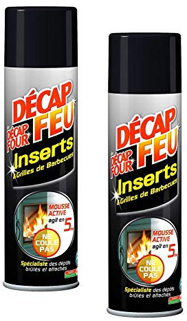 Decapfeu Nettoyant Inserts grilles de barbecues - Aérosol - 500 ml - Lot de 2
