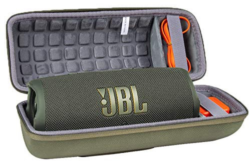 co2CREA Duro Viajar Caja Estuche Funda para JBL Charge 4 / JBL Charge 5 Altavoz inalámbrico portátil con Bluetooth(Caja Solo)(Verde)