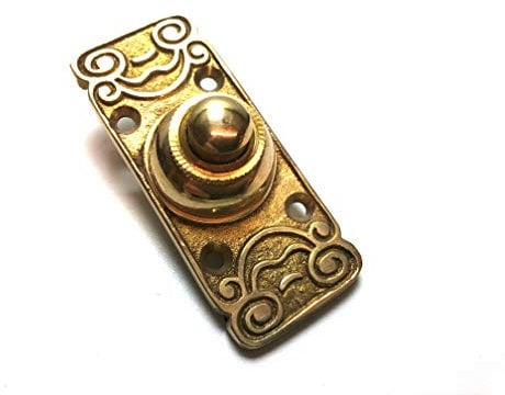 Door Bell Push Press ‘Kenrick’ 78mm x 32mm Solid Brass