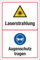 Schild Laserstrahlung Augenschutz tragen Hinweisschild 3 mm Alu-Verbund 300 x 200 mm