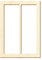 Finestra in legno rettangolare, modello 2, dimensioni: 70 x 49 mm, finestra: modello 2