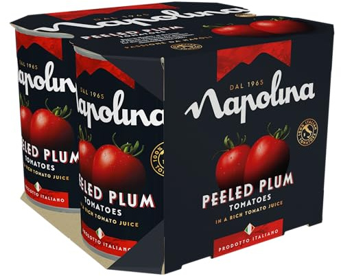 Napolina Peeled Plum Tomatoes (Pack of 4)