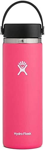 HYDRO FLASK - Trinkflasche 591ml (20oz) - Vakuumisolierte Wasserflasche aus Edelstahl - Sportflasche mit auslaufsicherem Flex Cap & Gurt - Thermoflasche Spülmaschinenfest - Weite Öffnung - Watermelon