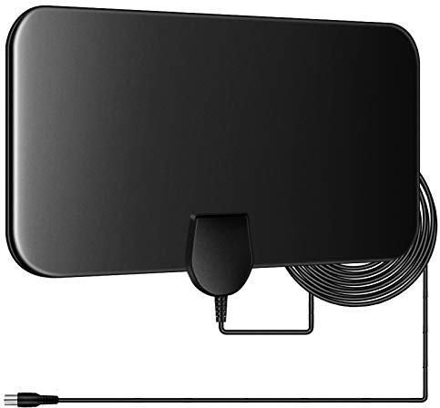 TV Aerial Indoor 60 Miles Digital HDTV Antenna Freeview 4K 1080P HD FM VHF UHF Window Aerial for Local Channels Support ALL Television Freeview-13ft Coax Cable