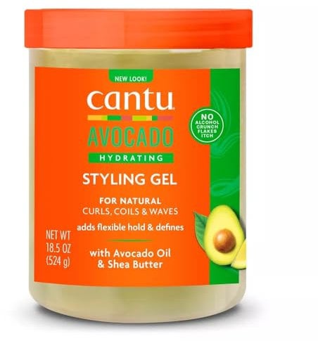 Cantu Avocado Hydrating Gel Flexibler Halt mit Avocadoöl und Sheabutter 18,5 oz / 524 g
