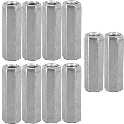 10Pcs M8 Dado a Stelo Lungo Dado Esagonale in Acciaio al Carbonio Dadi a Vite Distanziatore Dado a Manicotto Esagonale Controdado Fissaggi filettati(M8*40)