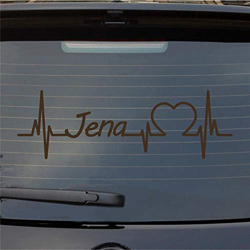 Hellweg Druckerei JENA Herzschlag Puls Stadt Liebe Auto Aufkleber Sticker Heckscheibenaufkleber