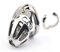 ZWFUN Edelstahl Metall Keuschheitskäfig verstellbare Split-Ring Design männliche Keuschheit Gerät Peniskäfig Chastity cage herren keuschheitsgürtel SM Sexspielzeug für männer (L, Hodenring Ø 43mm)