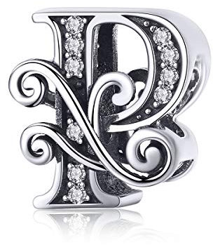 Lorrifal Solid 925 Sterling Silber Brief Initial P Charm Pandora Europäische Armband Halskette Frauen Mädchen Schmuck Geschenk