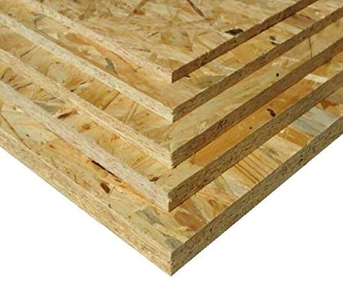BaustoffhandelShop OSB3 Grobspanplatte Verlegeplatte für tragende Zwecke im Feuchtebereich als Wandverkleidung oder Deckenbeplankung mit stumpfe Kanten ohne Nut/Feder (12mm, 125 x 75 cm), Natur