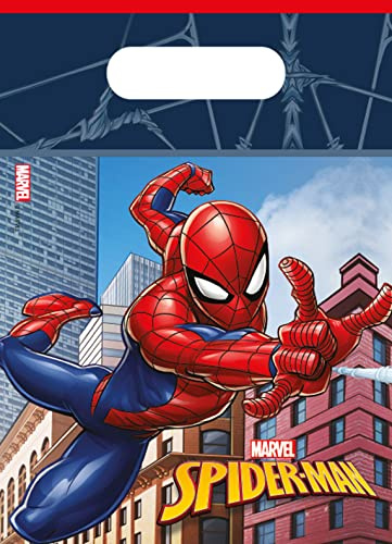 Procos - Party Loot Bags Marvel Spider-Man Crime Fighter Geschenktüten für Süßigkeiten (6 Stück) (94082)