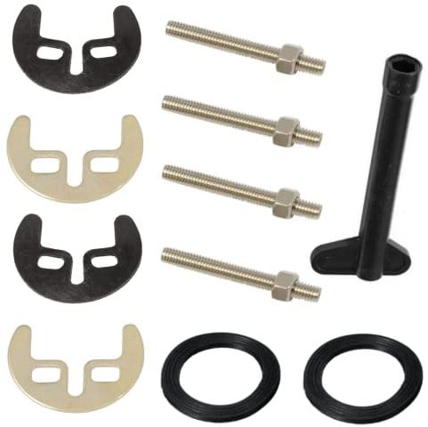 2 Set Basin Washer Sink Monobloc Mixer Tap Fixing Fitting Kit Bolt Kitchen Bracket,M8 Basin Washer Sink Monobloc Mixer Tap Fixing Fitting Tool Kit (Double Hole)