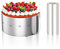 MIUTME Tortenring Verstellbar 16-30cm Runder Hoher Rostfrei Backform,1 Rollen transparente Acetat Kuchenränder, Küchenfolien Verpackung Kragen Tortenfolie zum Kuchen, zum Backen und Dekorieren