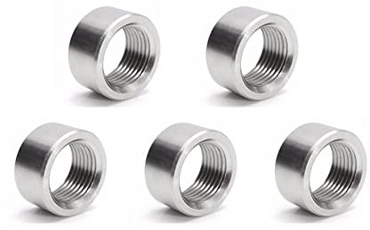 RCCT M18 Einschweißmutter Lambdasonde – O2 Sensor Bung Edelstahl Gewindemutter M18×1.5 für Auspuff – Lambdasonde Gewinde 5PCS(Mutter)