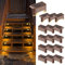Solpex Luces solares para exteriores, 16 unidades, luz de escalera, impermeable, iluminación LED para escaleras exteriores, escalones, valla, patio, terraza, canalón, camino, decoración, blanco cálido