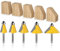 WSOOX 5PCS Chamfer Router Bit Set 1/4 Shank Edge Forming Cutter with Bearing Guided Bevel Edging Router Bit (11.25°,15°,22.5°,30°,45°.)