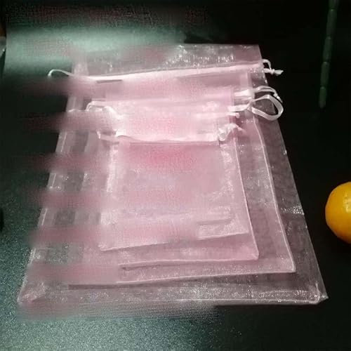 MObyat 100 Stück/Los rosa Organzabeutel Kordelzugbeutel Schmuckbeutel Geschenkverpackungsbeutel Weihnachtshochzeitsgeschenkverpackungsbeutel-40 x 60 cm, 30 Stück (3000 Stück)