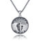 HUKKUN Memento Mori Halskette Sterling Silber Totenkopf Halskette für Männer Stoizismus Geschenke