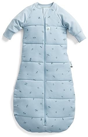 ergoPouch 3.5 Tog Jersey Sleeping Bag – Arms-Out Baby Sleep Sack, Ideal Transition from Swaddling, Slim Fit Keeps Baby Secure & Comfortable, Soft Breathable Fabric (3-12 Months, Dragonflies)