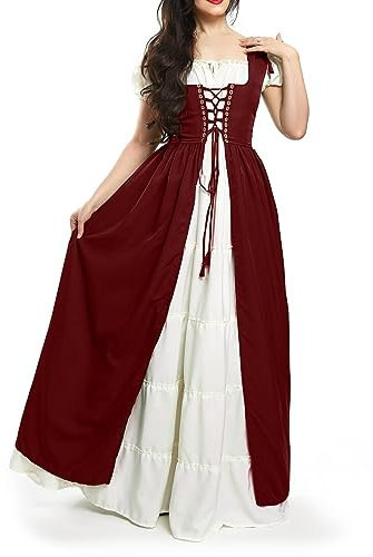 Robe Victorienne Sexy Coquine Hot De Chambre Polaire Cocktail Chic Année 5 D'Été Rose Moyen Age Médiévale Femme