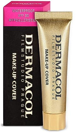 Dermacol - Full Coverage Foundation 13g, Flüssige Makeup Matte Foundation mit SPF 30, Wasserfeste Foundation für fettige Haut, Akne, & Augenringe, Langanhaltende Makeup Produkte, Shade 211