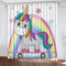 GIOVIA 3D Einhorn Vorhänge Abdunkelnde mit ösen 2 Stücks Gardinen Blickdicht Verdunkelungs Regenbogen Einhorn Kälteschutz Scheibengardinen für Junge Mädchen Schlafzimmer B 234 X H 183 cm