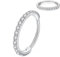 Artskin G23 Titan 0.8 7mm Silber Nasenring Hoop hypoallergen nickelfrei Knorpelohrring Septum Clicker Ring Klappbarer Segmentring Lippenring Helix Body Piercing Schmuck