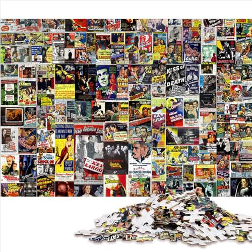 1000 Teile Puzzle für Erwachsene, Vintage-Collage-Puzzles, Geschenk, Premium-Karton, Teenager-Puzzle, Lernspiele für Erwachsene und Kinder, 1000 Teile (26 x 38 cm)