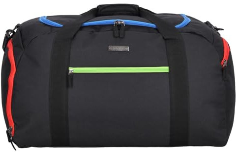 Kenorada Reisetasche SoftLITE Duffle | große Reisetasche | großes Hauptfach | praktische Fächer an den Seiten | Abnehmbarer, längenverstellbarer Schultergurt (Bunte Ecken, L)