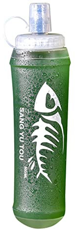 fanelod Borracce per Bici, Borraccia Sportiva da 500 ml con Cannuccia Morbida, Boccette morbide Bottiglie d'Acqua Pieghevoli Boccetta Pieghevole in TPU Borraccia Sportiva per idratazione - Ideale