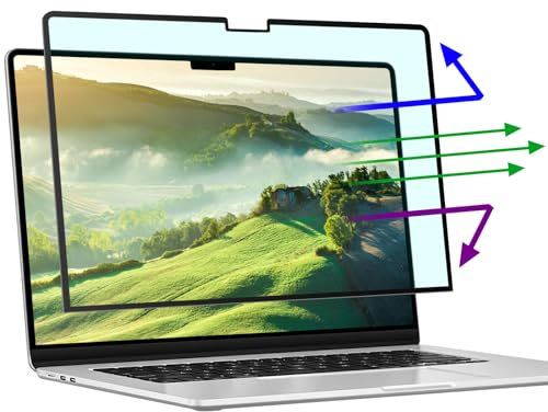 Anti-Blaulicht-Displayschutzfolie, kompatibel mit MacBook Pro 13 Zoll (2016–2022, M1, M2)/MacBook Air 13 Zoll (2018–2020, M1), blendfrei, Anti-Blaulicht-Displayschutzfolie, blasenfreier Augenschutz