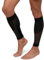 DANISH ENDURANCE Waden-Kompressionsstrümpfe ohne Fuß (1 | 3 Paar), 21-26 mmHg, Unisex, für Damen & Herren, 1 Paar Schwarz/Grau, XL