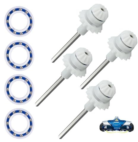 Antriebswellen Montagesatz für Zodiac Poolreiniger kompatibel mit MX6 MX8 effiziente Reinigungsfähigkeit Antriebswelle Reinigung mit Ersatz Zo diac R0525100 Ersatzteile (4 Lager 4 Getriebewelle)