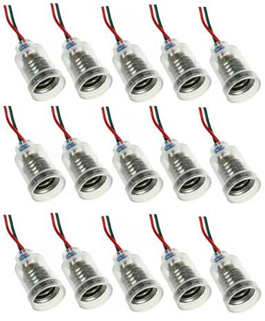 E10 Lampen Sockel LED screw-mount klein Leuchtmittel-Halterung E10 Fassung mit Draht Light Base Sockel für Home Experiment elektrischen Test Zubehör (15)