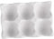 Uonlytech 6grilles Porte-œufs Céramique Blanc Support à Compartiments Rangement Anti-glisse Pour Réfrigérateur Étagère Pratique Pour Œufs