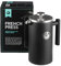 French Press Cafetière en acier inoxydable à double paroi Filtre à pression noir Presse à café français (Noir 350 ml)