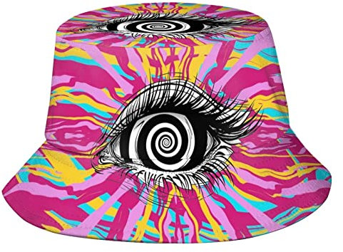 GeRRiT Trippy Fischerhut, bunter Hut, Sommer, Reisen, Sonnenhut, Unisex, Strandhut, Fischerhüte, Trippy-2, One size